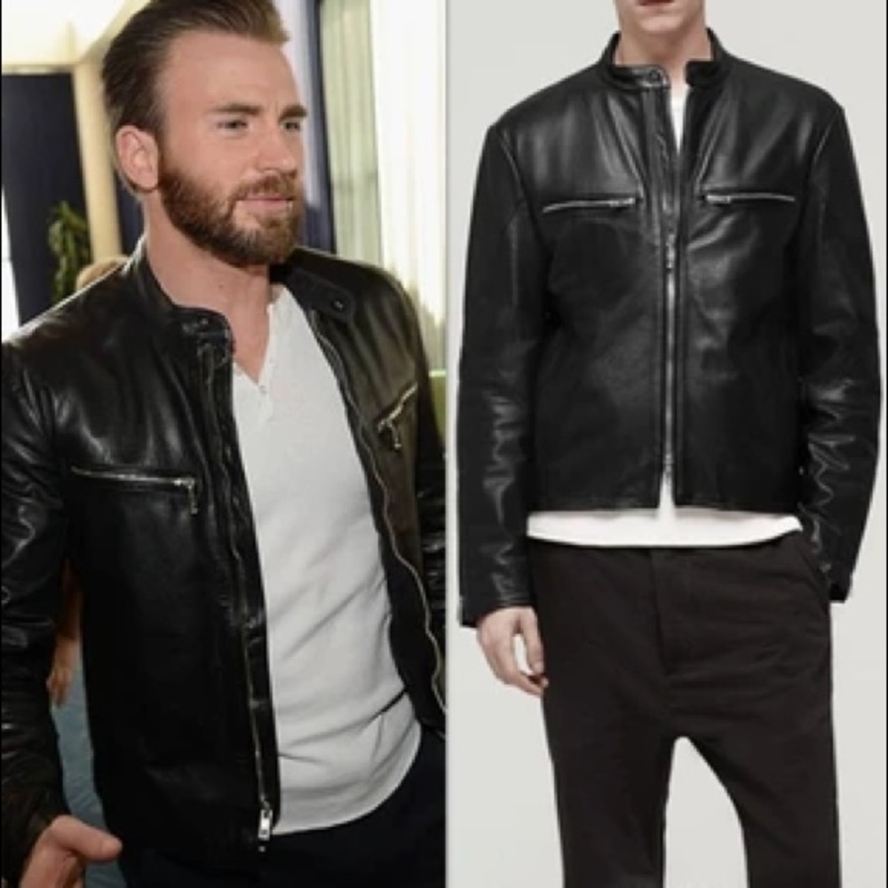 Rag and Bone Black Leather Jacket Duke Small Moto Racer New